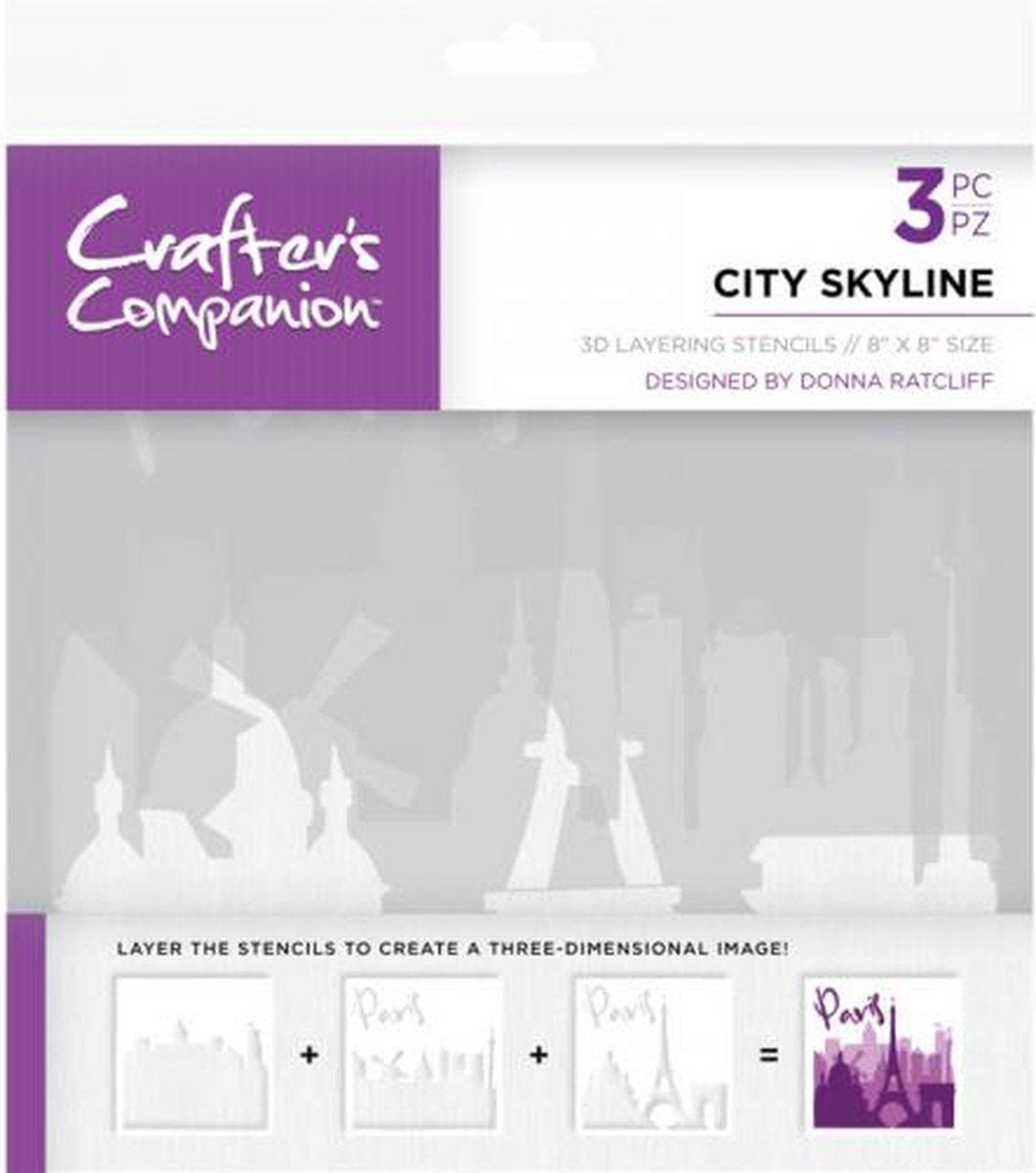 Crafters Companion - 3D Layering Stencil Skyline